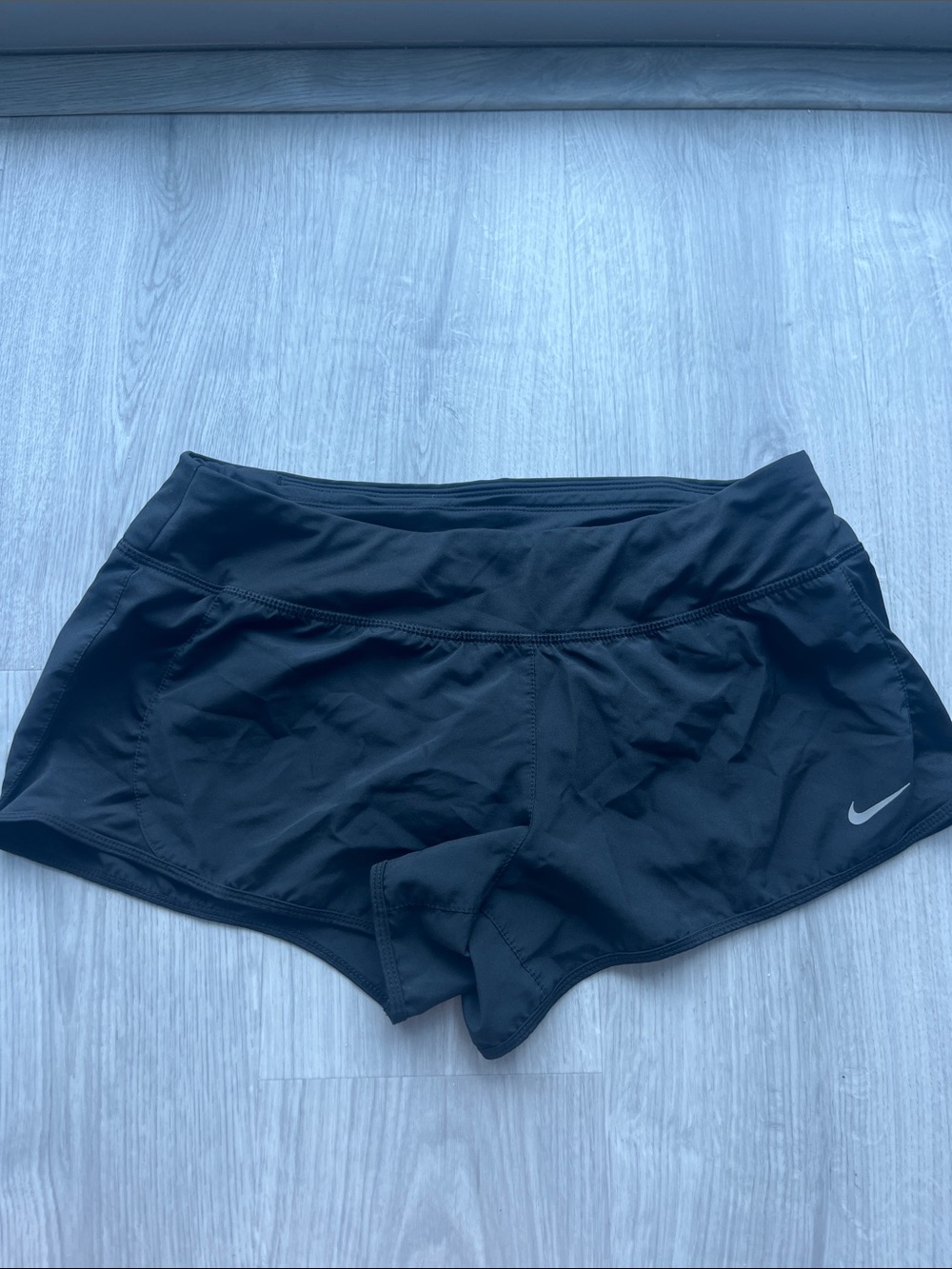 Nike Black Women's Running Shorts with Reflective Swoosh